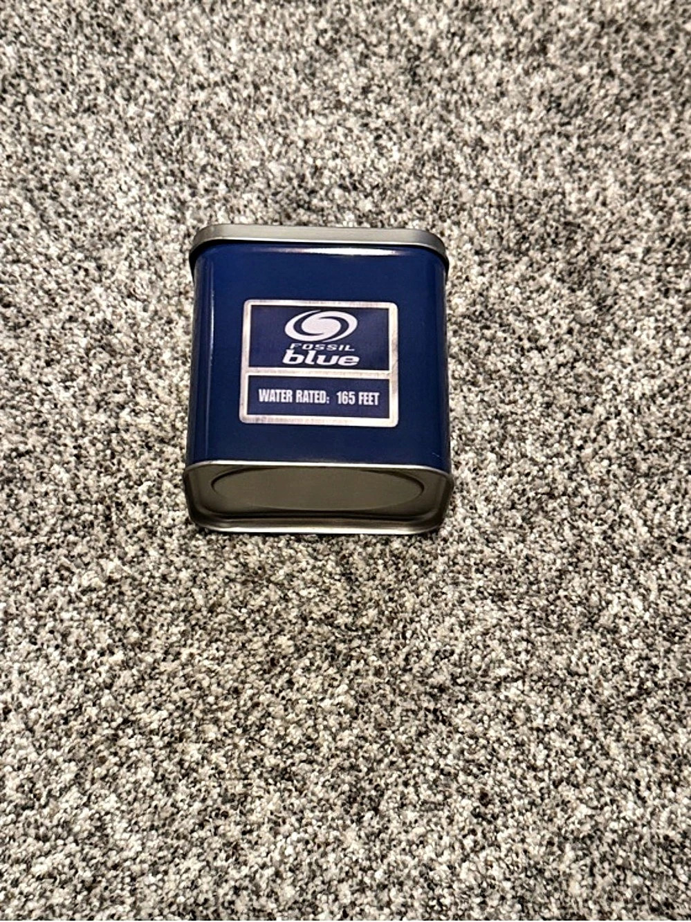 Blue Fossil Watch Tin